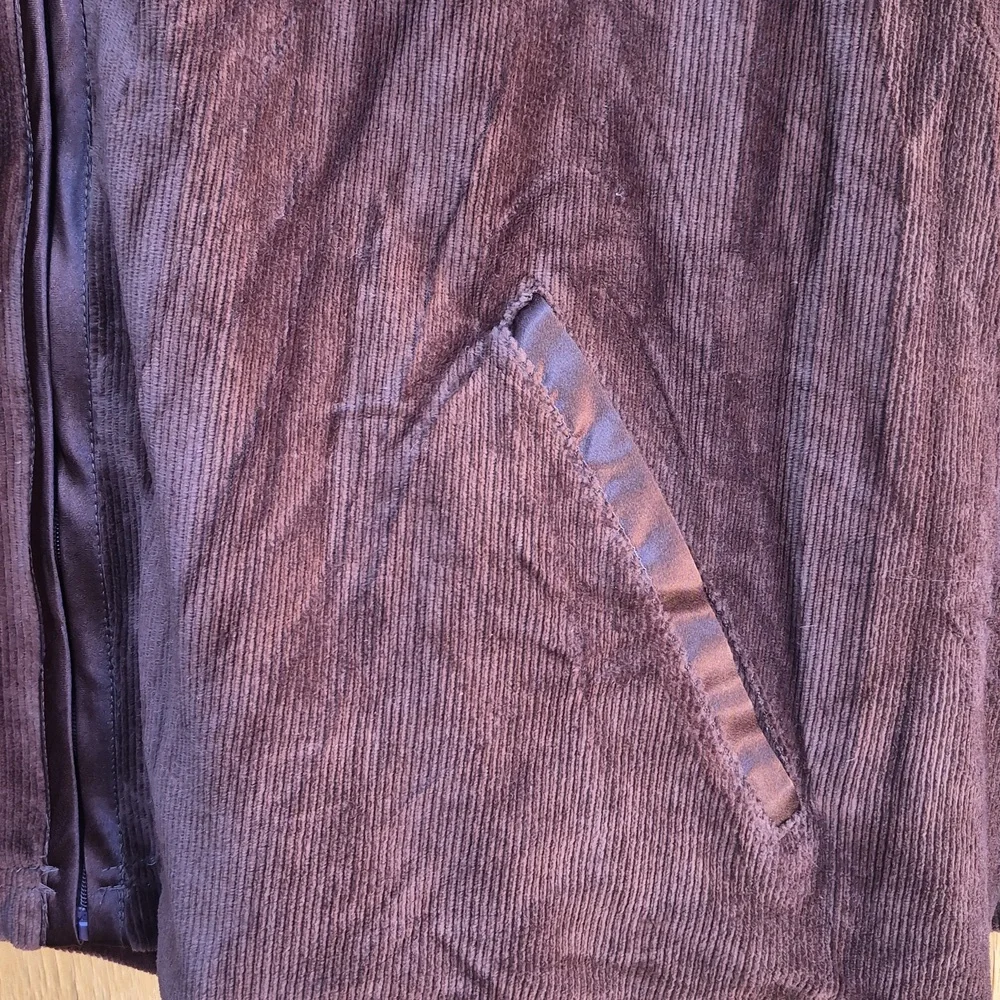 Womens 3x Brown Corduroy Zip-Up Jacket By ERIKA - Picture 2 of 9